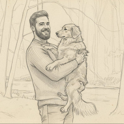 Vintage Sketchbook Portrait