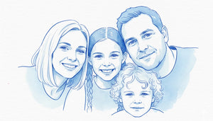 Minimal Blue Ink Watercolor